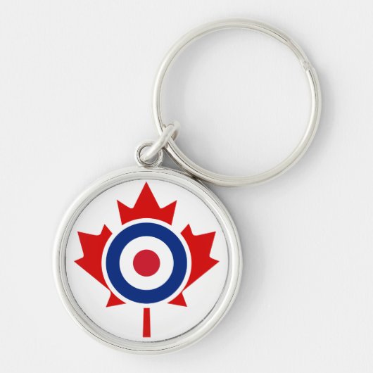 Mod Canada Curling Hockey Target Roundel Sleutelhanger (Voorkant)