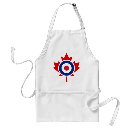 Mod Canada Curling Hockey Target Roundel Standaard Schort (Voorkant)