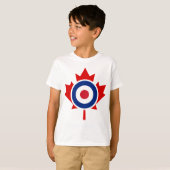 Mod Canada Curling Hockey Target Roundel T-shirt (Voorkant volledig)
