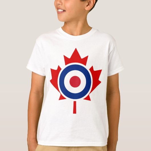 Mod Canada Curling Hockey Target Roundel T-shirt (Voorkant)