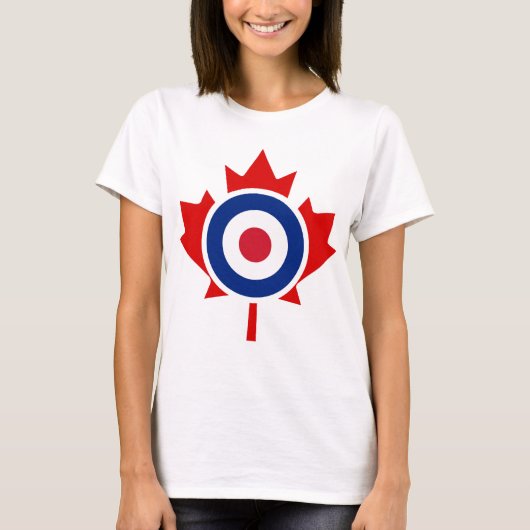 Mod Canada Curling Hockey Target Roundel T-shirt (Voorkant)