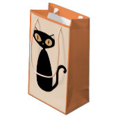 Mod Cat Gift Bag Klein Cadeauzakje (Achterkant Gekanteld)