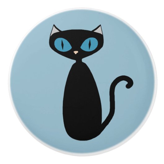 Mod Cat - kabinetknop Keramische Knop (Voorkant)