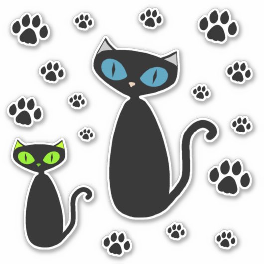 Mod Cat Stickers (Voorkant)