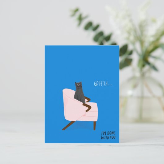 Mod Cats - Go Fetch Briefkaart (Staand voorkant)