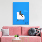 Mod Cats - Go Fetch Canvas Afdruk (Insitu (Woonkamer))