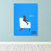 Mod Cats - Go Fetch Canvas Afdruk (Insitu (Houten vloer))