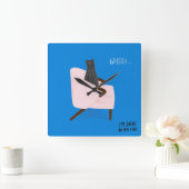 Mod Cats - Go Fetch Vierkante Klok (Huis)