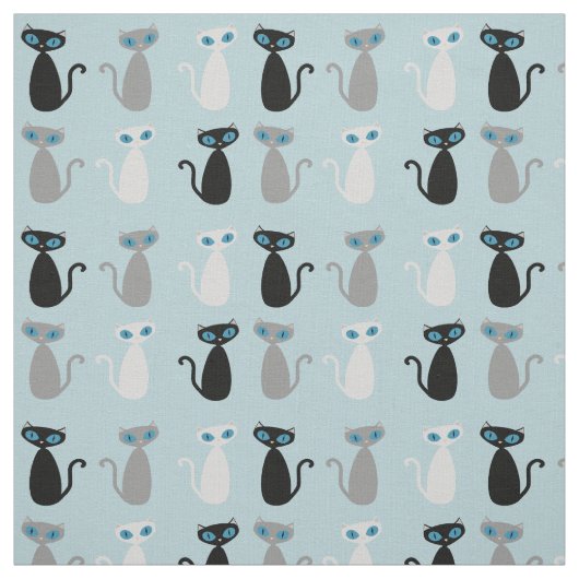 Mod Cats Multi Fabric Stof (Swatch)