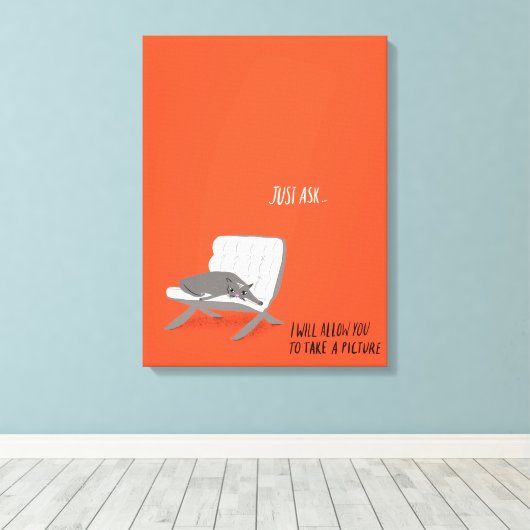 Mod Cats - Vraag het gewoon Canvas Afdruk (Insitu (Houten vloer))