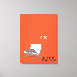 Mod Cats - Vraag het gewoon Canvas Afdruk