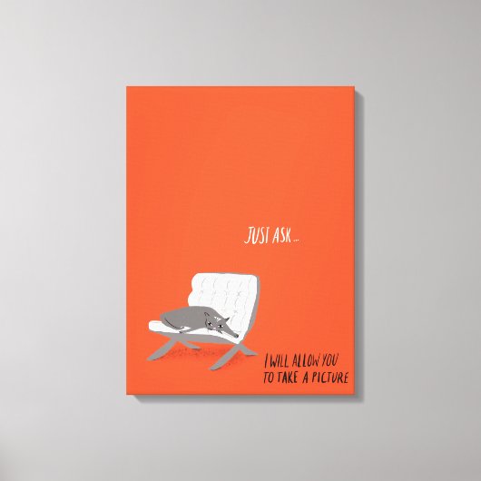 Mod Cats - Vraag het gewoon Canvas Afdruk (Voorkant)