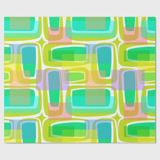 Mod Century Pastel Cadeaupapier (Vlak)