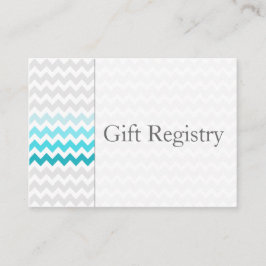 Mod chevron aqua Ombre Gift Registry Kaarten