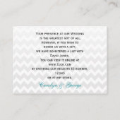 Mod chevron aqua Ombre Gift Registry Kaarten (Achterkant)