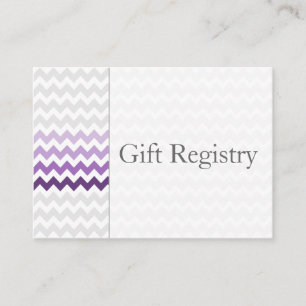Mod chevron paarse Ombre Gift Registry Kaarten