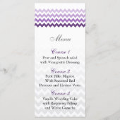 Mod chevron paarse Ombre trouwmenkkaarten Menu (Voorkant)