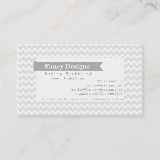 Mod Chevron Stripes Visitekaartje (Voorkant)