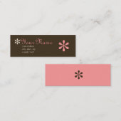 Mod Chocolade & Roze Roze Calling Card Contactkaartje (Voorkant / Achterkant)