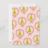 Mod Christmas Party hand getrokken boom Kaart (Achterkant)