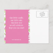 Mod Circles Girl's 1st Birthday Briefkaart Invitat (Achterkant)