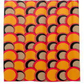 Mod Circles Oranje Douchegordijn (Voorkant)
