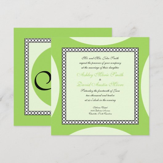 Mod Circles - Uitnodiging tot Limoen (Voorkant / Achterkant)