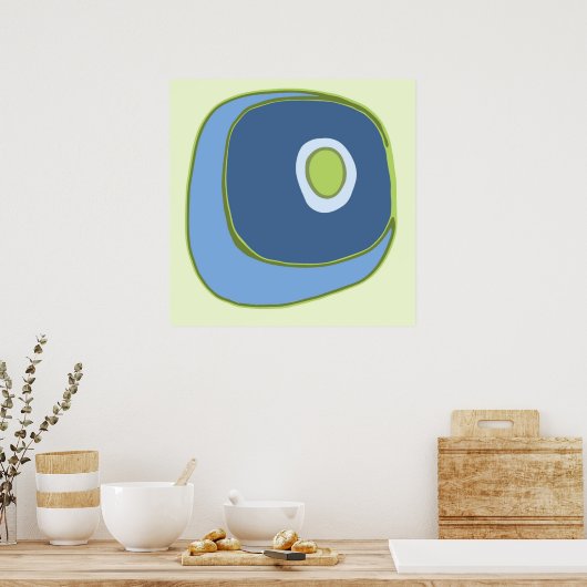 Mod Cirkel 5 - Kunstafdrukken Poster (Keuken)