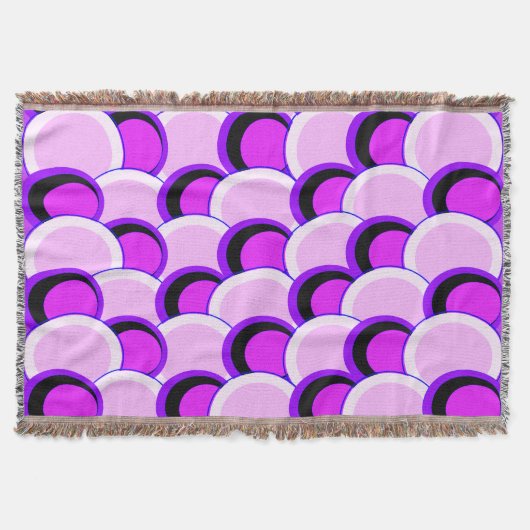 Mod-cirkels roze en paars deken (Voorkant)