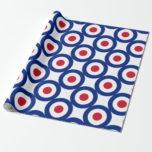 Mod - Classic Roundel - Bullseye Archery Target Cadeaupapier (Uitgerold)
