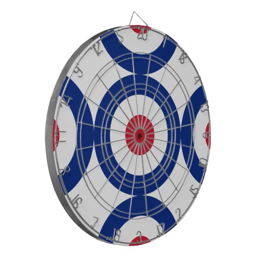 Mod - Classic Roundel - Bullseye Archery Target Dartbord (Voorkant Links)