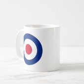 Mod - Classic Roundel - Bullseye Archery Target Koffiemok (Voorkant links)