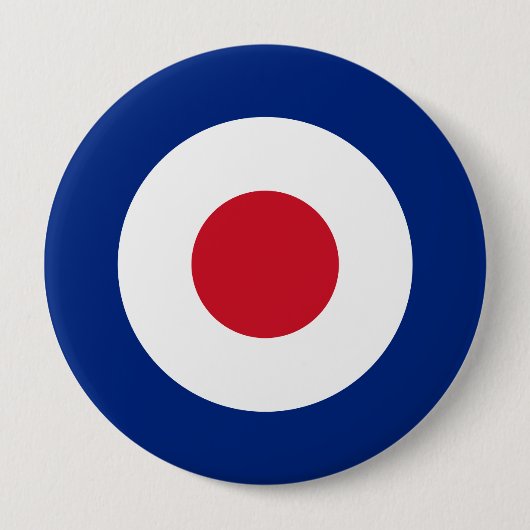 Mod - Classic Roundel - Bullseye Archery Target Ronde Button 4,0 Cm (Voorkant)