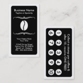 Mod Coffee Bean stempelkaart Visitekaartje (Voorkant / Achterkant)