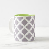 Mod Coffee Mok in Paars en groen (Voorkant links)