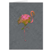 Mod Colorful Flamingo Chic Modern Grey Dank u