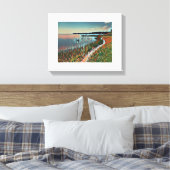 Mod Colors Cape Cod Bay Ocean Pathway Canvas Afdruk (Insitu (Slaapkamer))