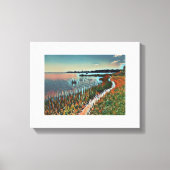 Mod Colors Cape Cod Bay Ocean Pathway Canvas Afdruk (Voorkant)