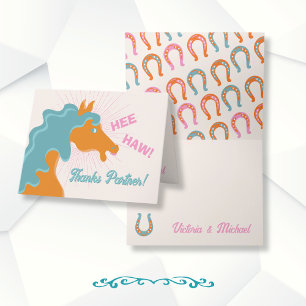 Mod Cowboy Western Horse bedankje Bedankkaart