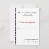 Mod Damask rode RSVP kaarten standaard 3,5 x 5 (Achterkant)