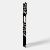 Mod damast textuur (zilver en zwart) Case-Mate iPhone case (Achterkant / Rechts)