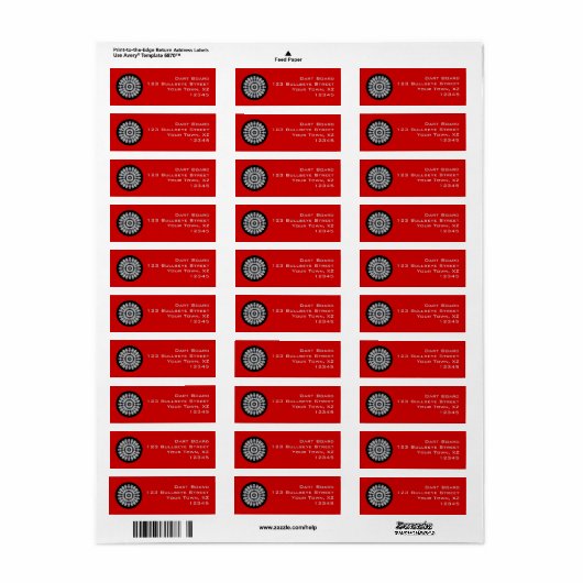 Mod Dartboard Etiket (Full Sheet)
