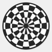 Mod Dartboard Ronde Sticker (Voorkant)