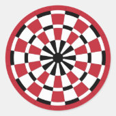 Mod Dartboard Ronde Sticker (Voorkant)