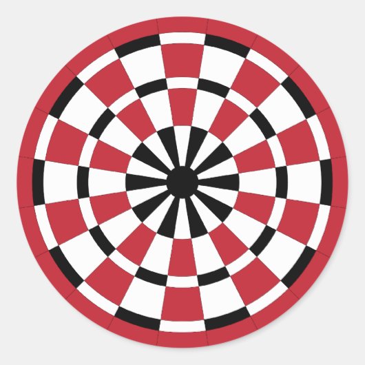 Mod Dartboard Ronde Sticker (Voorkant)