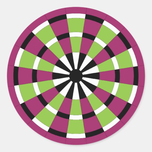 Mod Dartboard Ronde Sticker (Voorkant)