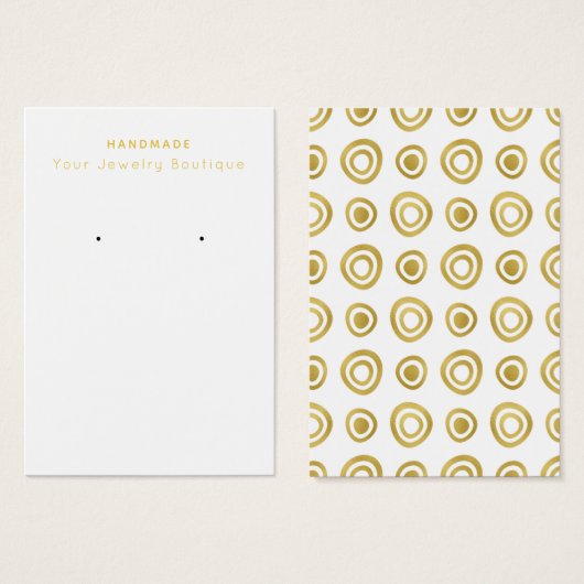 Mod Designer Gold Circles die DisplayCard verdiene Visitekaartje (Voorkant /achterkant)