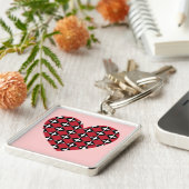 Mod Diamond Heart Sleutelhanger (Zijkant)