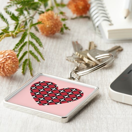 Mod Diamond Heart Sleutelhanger (Zijkant)