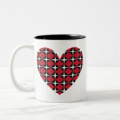Mod Diamond Heart Tweekleurige Koffiemok (Links)